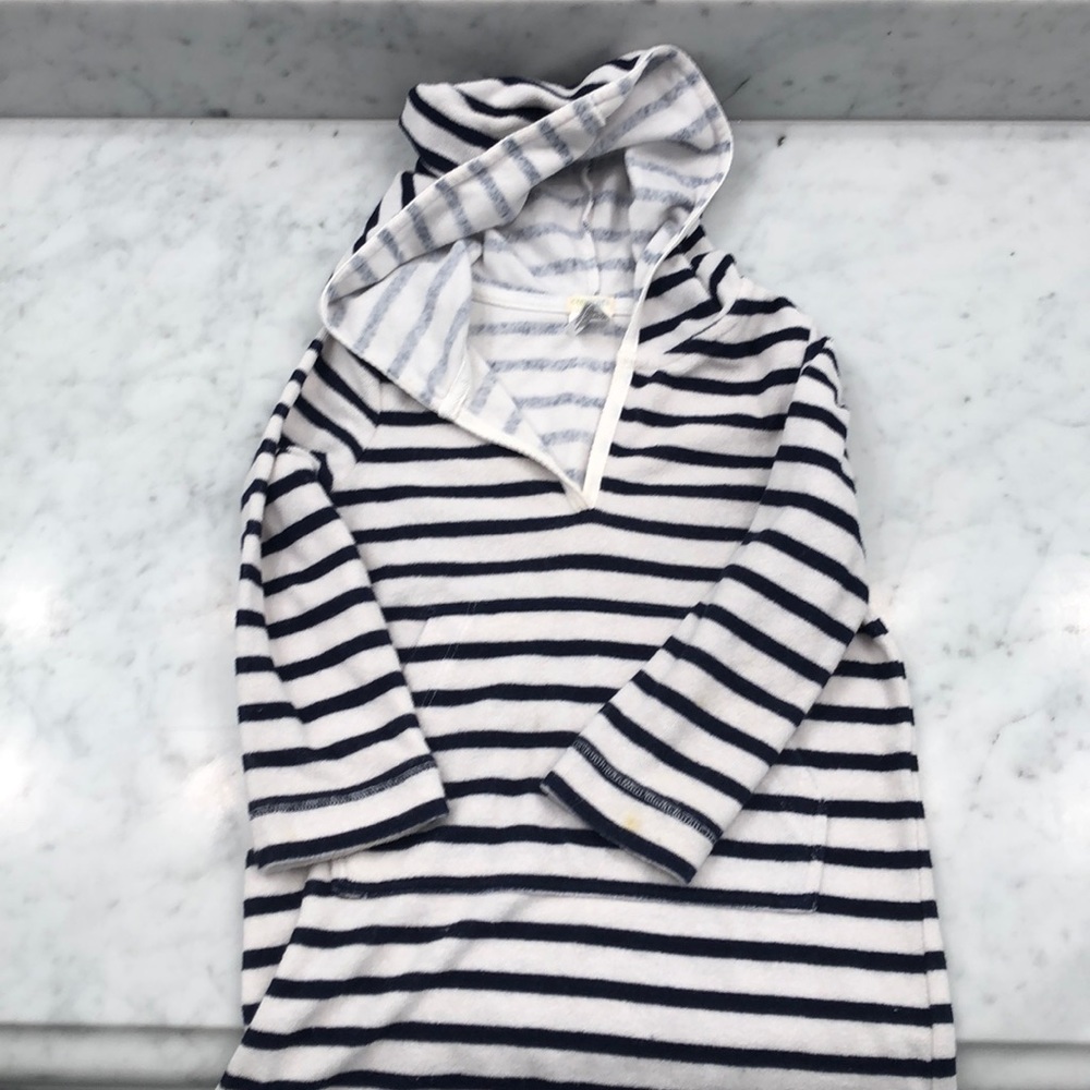 Jcrew navy and white swim cover